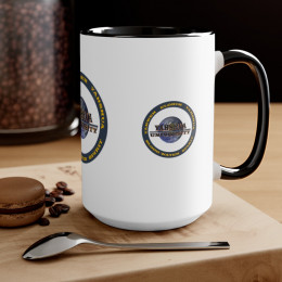 Yahshua University Branded Two-Tone Coffee Mugs, 15oz
