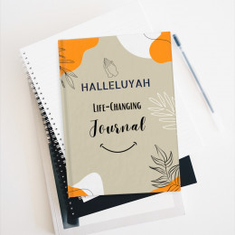 HalleluYAH Life-Changing Journal - Golden Ruled Line (Hard Cover)