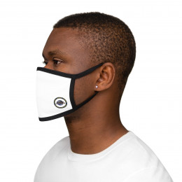 Face Mask: Yahshua University Branded Mixed-Fabric Face Mask - White